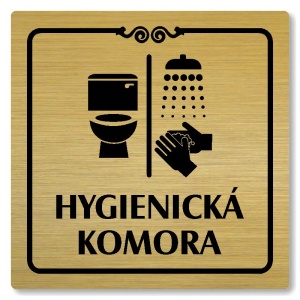 Hygienická komora, 118x118mm, zlatá, Texas